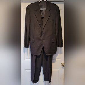Men's Hickey Freeman Collection Saks Fifth Avenue 100% Wool Boardroom Suit 44Reg